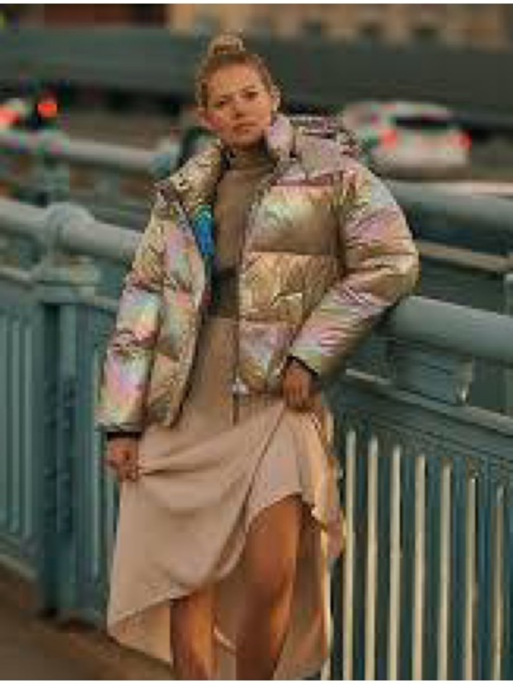 Scotch & Soda Iridescent Puffer Jacket sz M - Picture 11 of 12